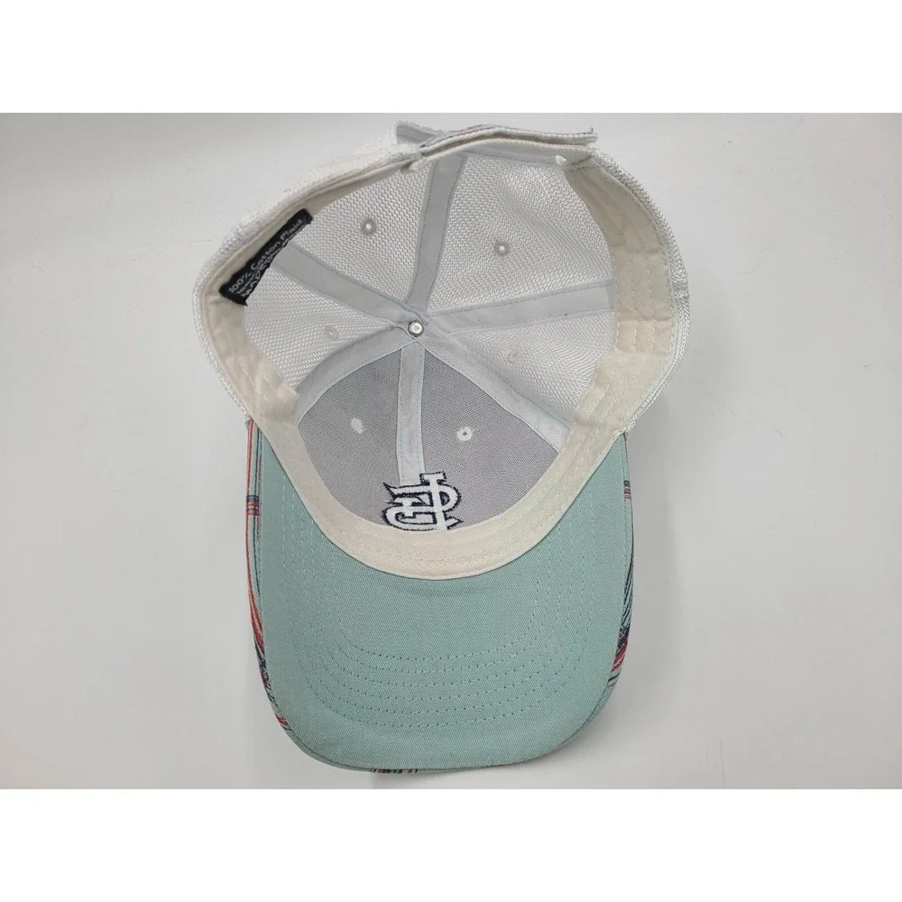 St Louis Cardinals Plaid US Cellular Mesh Adjustable Hat Cap Men Women MLB Blue